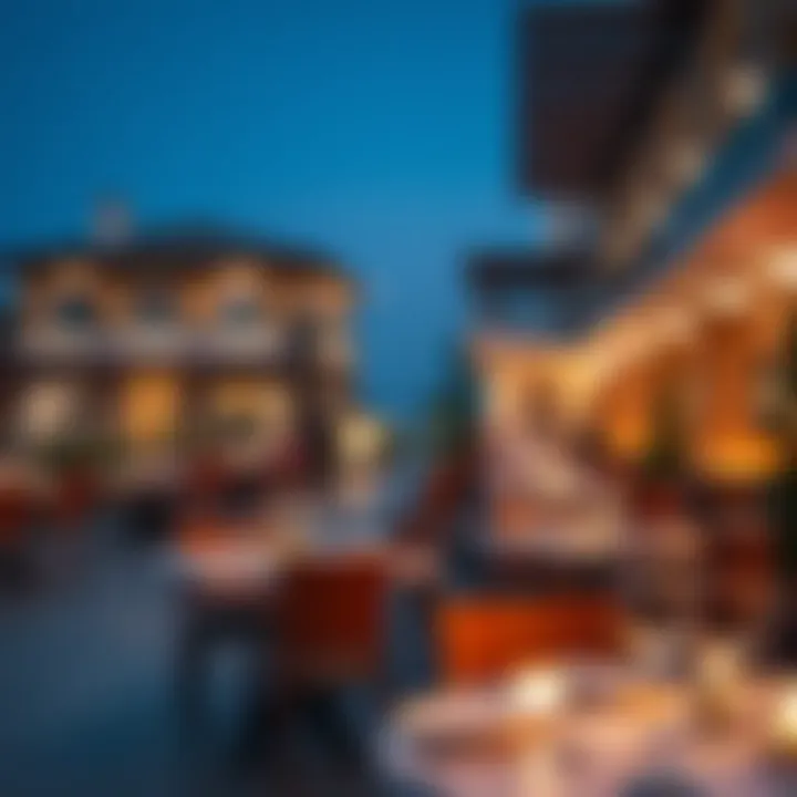 Elegant dining experience at one of Gate Village's renowned restaurants.