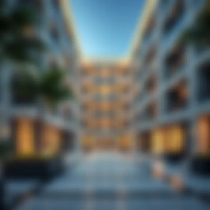 Architectural design of Hessa Building showcasing modern elements