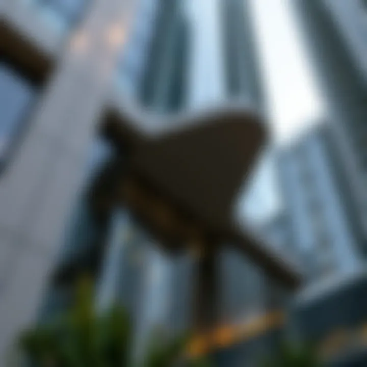 Architectural Details of ICD Brookfield Place Close-up of the architectural details of ICD Brookfield Place