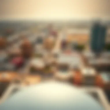 Aerial view showcasing the vibrant neighborhood of Jafiliya