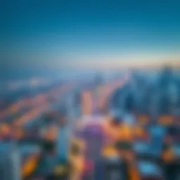 Aerial view of Kamat Qusais showcasing the vibrant urban landscape