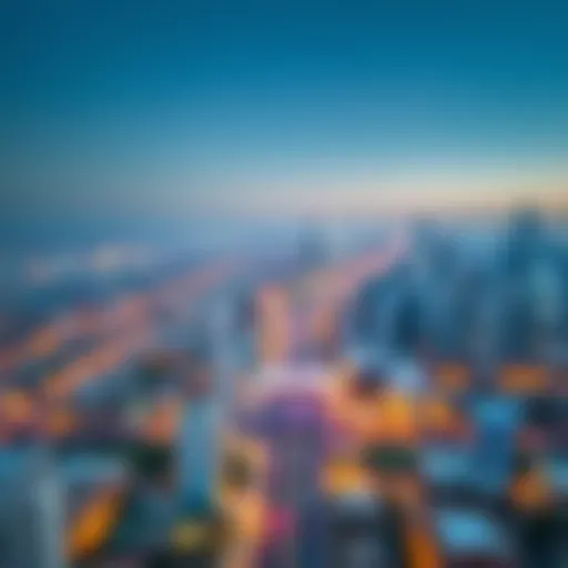 Aerial view of Kamat Qusais showcasing the vibrant urban landscape