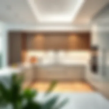 Sleek Minimalist Kitchen Design Sleek, minimalist kitchen with high-gloss cabinetry