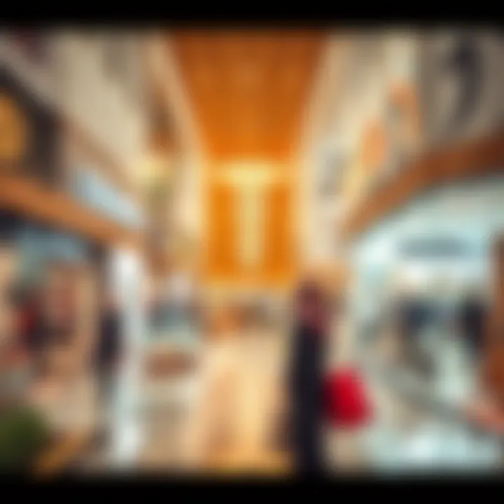 Retail spaces inside مكاني مول الشامخه filled with diverse offerings