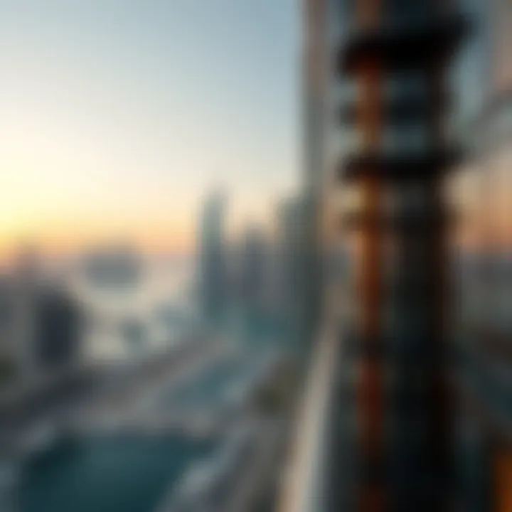 Panoramic view of Dubai Marina skyline