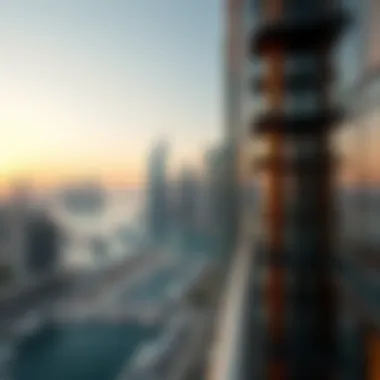Dubai Marina Skyline Panoramic view of Dubai Marina skyline