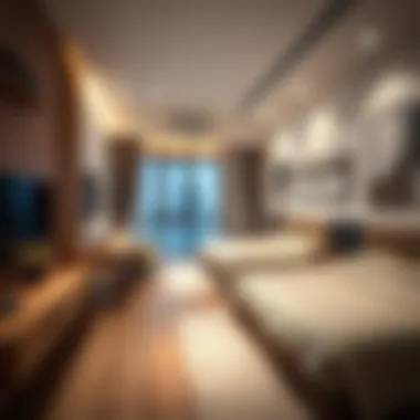 Stylish and comfortable rental room interior