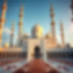 Stunning view of the Grand Mosque in Dubai showcasing intricate domes and minarets