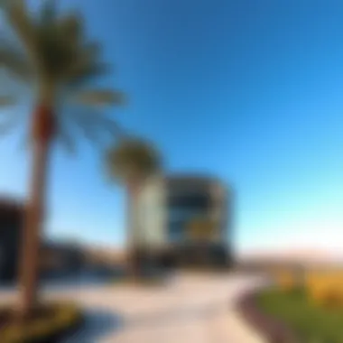 Beautiful landscape surrounding Noya Viva on Yas Island