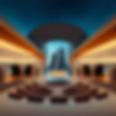 Modern Aesthetics in Open Theatre Architecture Architectural design of an open theatre in Dubai showcasing modern aesthetics