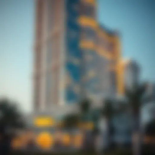 Palace Tower Architectural Design Stunning view of the Palace Tower's modern architectural design