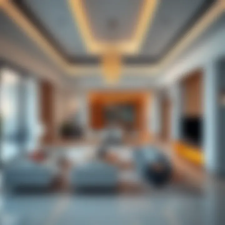 Modern Design Trends in Palm Tree Residences Elegant interiors of a palm tree residence emphasizing modern design trends