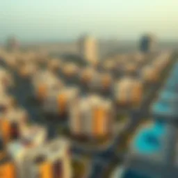 Aerial view of a modern residential community in the UAE