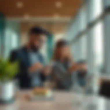 Investors analyzing property market trends on digital devices