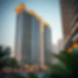 A stunning view of Park Towers showcasing its modern architectural design