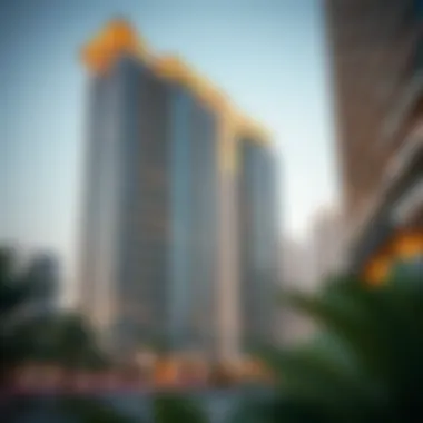 A stunning view of Park Towers showcasing its modern architectural design