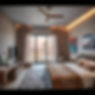 A modern room rental interior in Al Quoz 4 showcasing contemporary design.