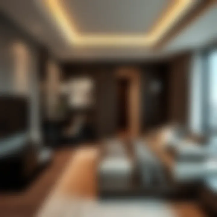 Modern Room Interior in Internet City A modern room interior showcasing contemporary design elements.