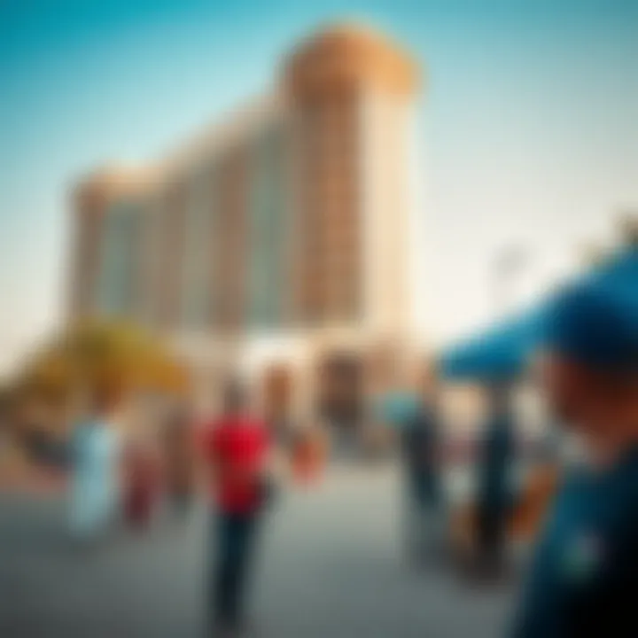 Engaging Community Activities Near Al Qasimia Community interactions and events surrounding the Al Qasimia Building