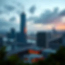 Iconic skyline view featuring Bay Central Tower