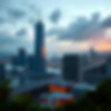 Iconic skyline view featuring Bay Central Tower