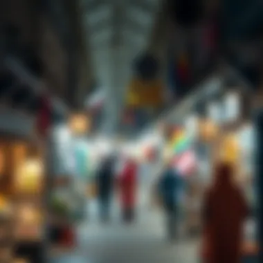 Experience the Vibrancy of Traditional Souks A vibrant scene of a traditional souk bustling with activity
