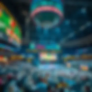 Interior shot of a major event at Dubai Arena