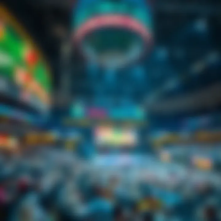 Interior shot of a major event at Dubai Arena