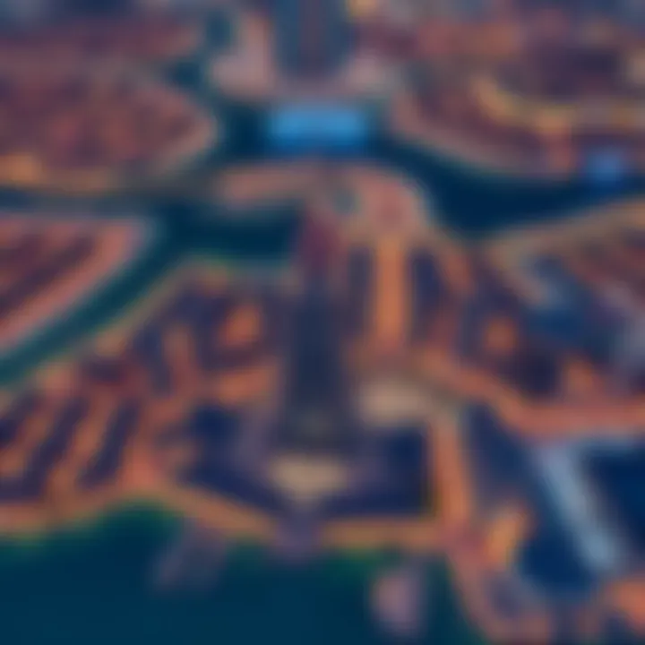 Aerial view of Dubai Marina and its vibrant surroundings