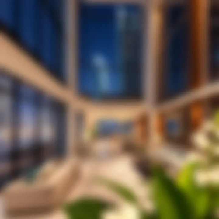 Interior design showcasing luxurious living spaces in the tower