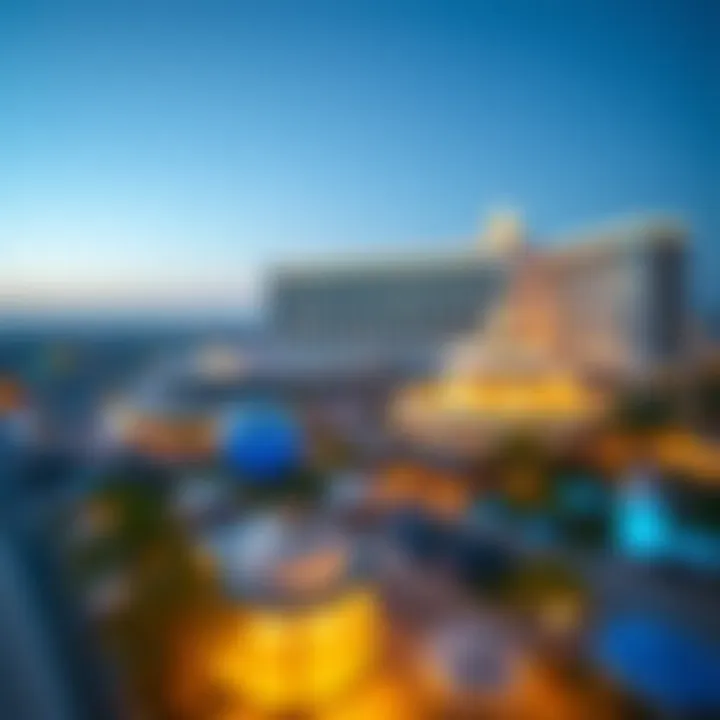 Panoramic view of the hotel’s strategic location amidst attractions