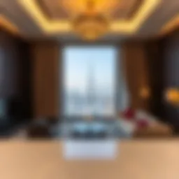 Luxurious penthouse with panoramic views of Dubai skyline