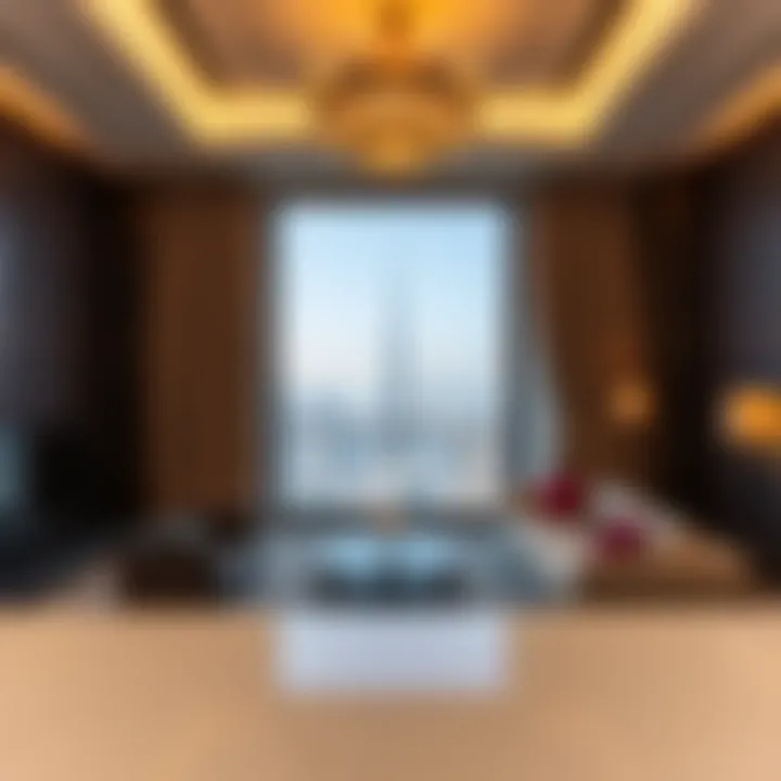 Luxurious penthouse with panoramic views of Dubai skyline