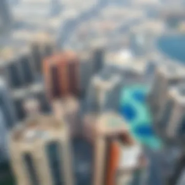 Aerial view of Dubai's real estate landscape featuring penthouses