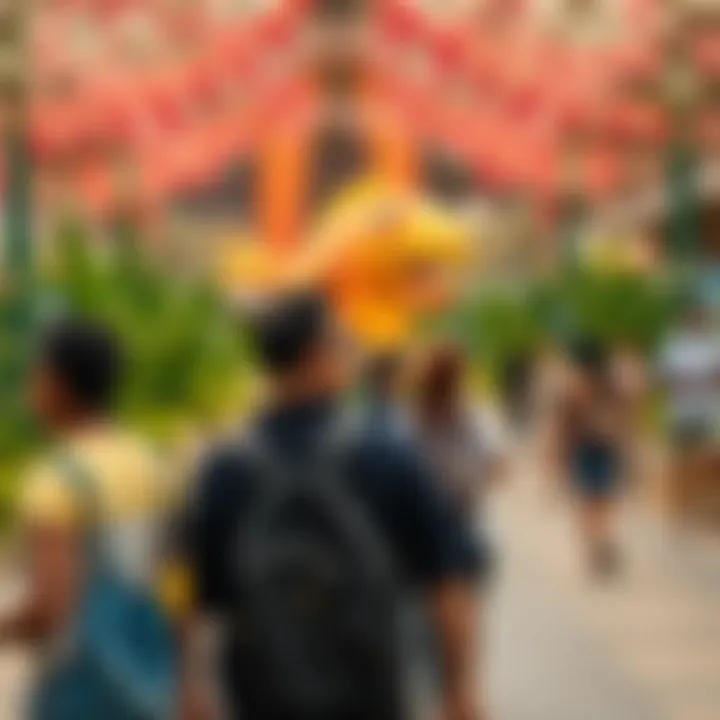 Visitor Experience at Global Village Visitors enjoying various attractions and activities at Global Village
