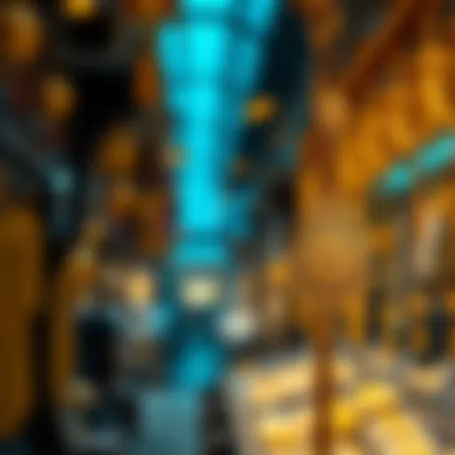 Golden jewelry showcasing intricate designs