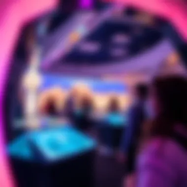 Visitors experiencing immersive exhibits