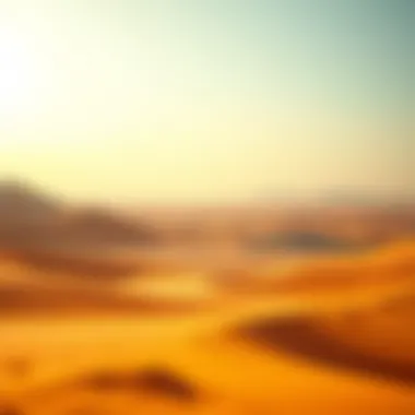 Natural Beauty of Dubai's Desert Surroundings Stunning landscape of the desert surrounding Dubai, highlighting natural beauty