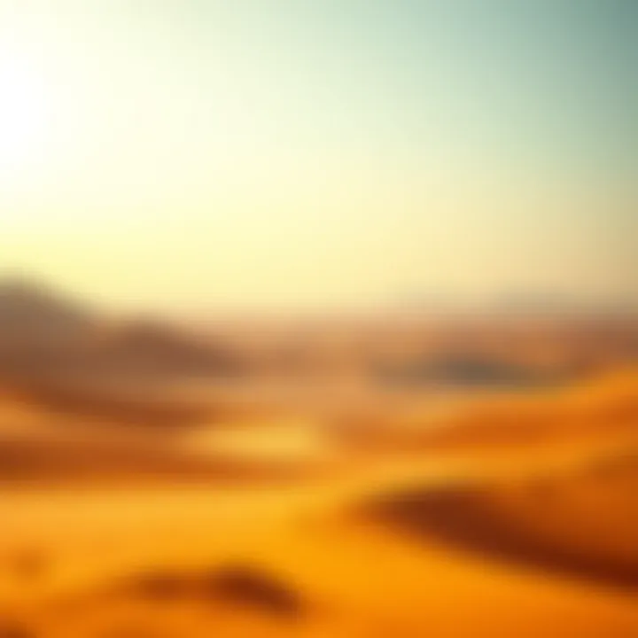 Natural Beauty of Dubai's Desert Surroundings Stunning landscape of the desert surrounding Dubai, highlighting natural beauty