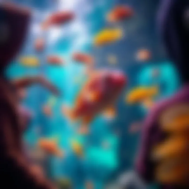 Aquatic life in the Underwater Zoo showcasing vibrant colors