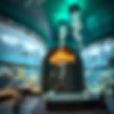 The impressive design of the Underwater Zoo's main tank