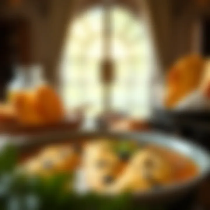 A rich bowl of harees, garnished and ready to be enjoyed with fresh bread