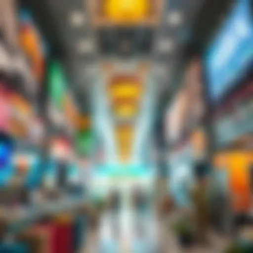 A bustling travel agency in Dubai showcasing its vibrant atmosphere