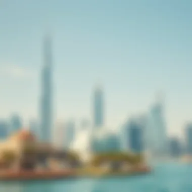 A picturesque view of Dubai's skyline and popular tourist attractions