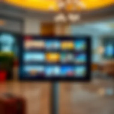 A screen displaying various travel packages and offers