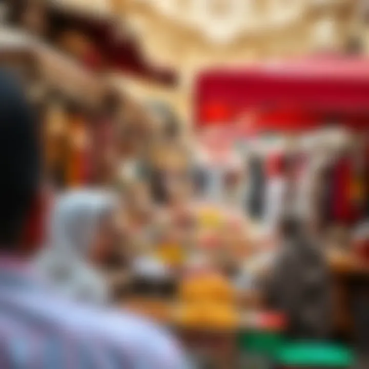 Cultural Vibrancy in Bahrain Vibrant market scene in Bahrain reflecting local culture