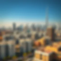 A skyline view showcasing Dubai's skyline with various property types
