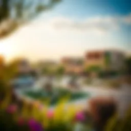 Scenic view of Garden Valley Al Quoz showcasing lush greenery and modern architecture