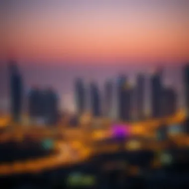 Stunning skyline of Dubai during holiday festivities