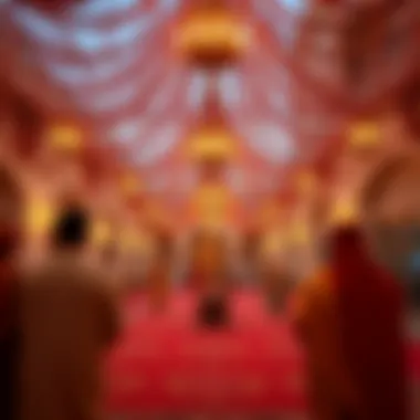 Cultural celebration with traditional Emirati decorations